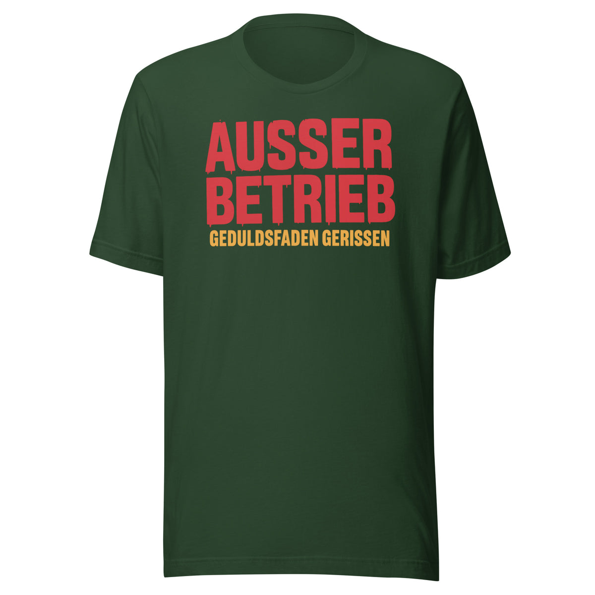 Außer Betrieb – Geduldsfaden gerissen Unisex T-Shirt – Vorderansicht