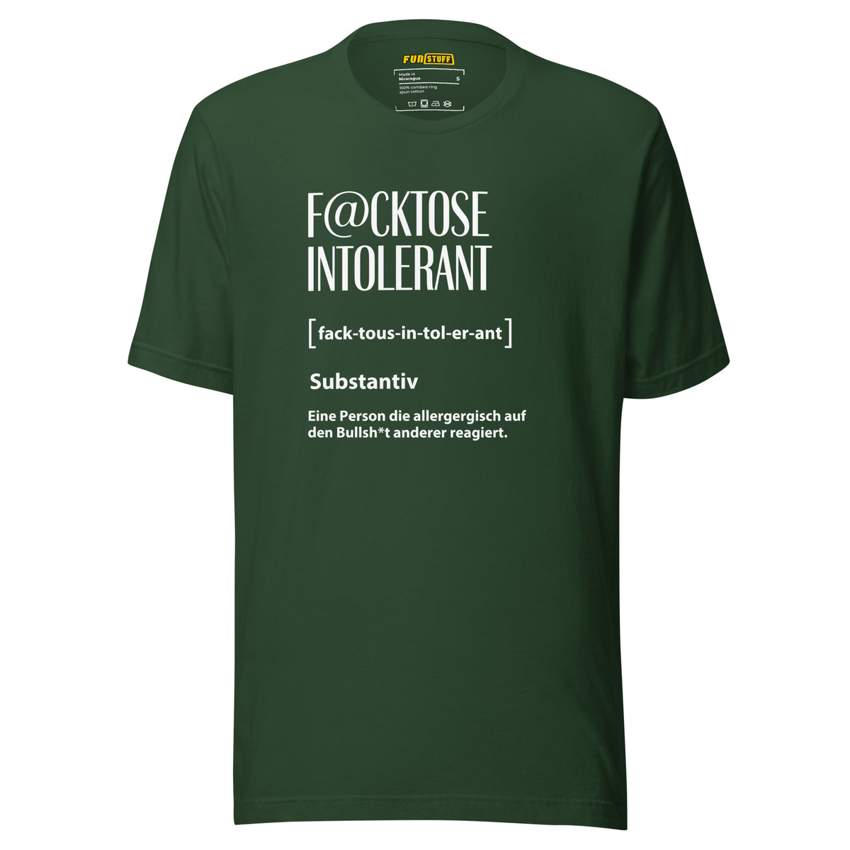 F@cktoße Intolerant - Unisex-T-Shirt – Vorderansicht