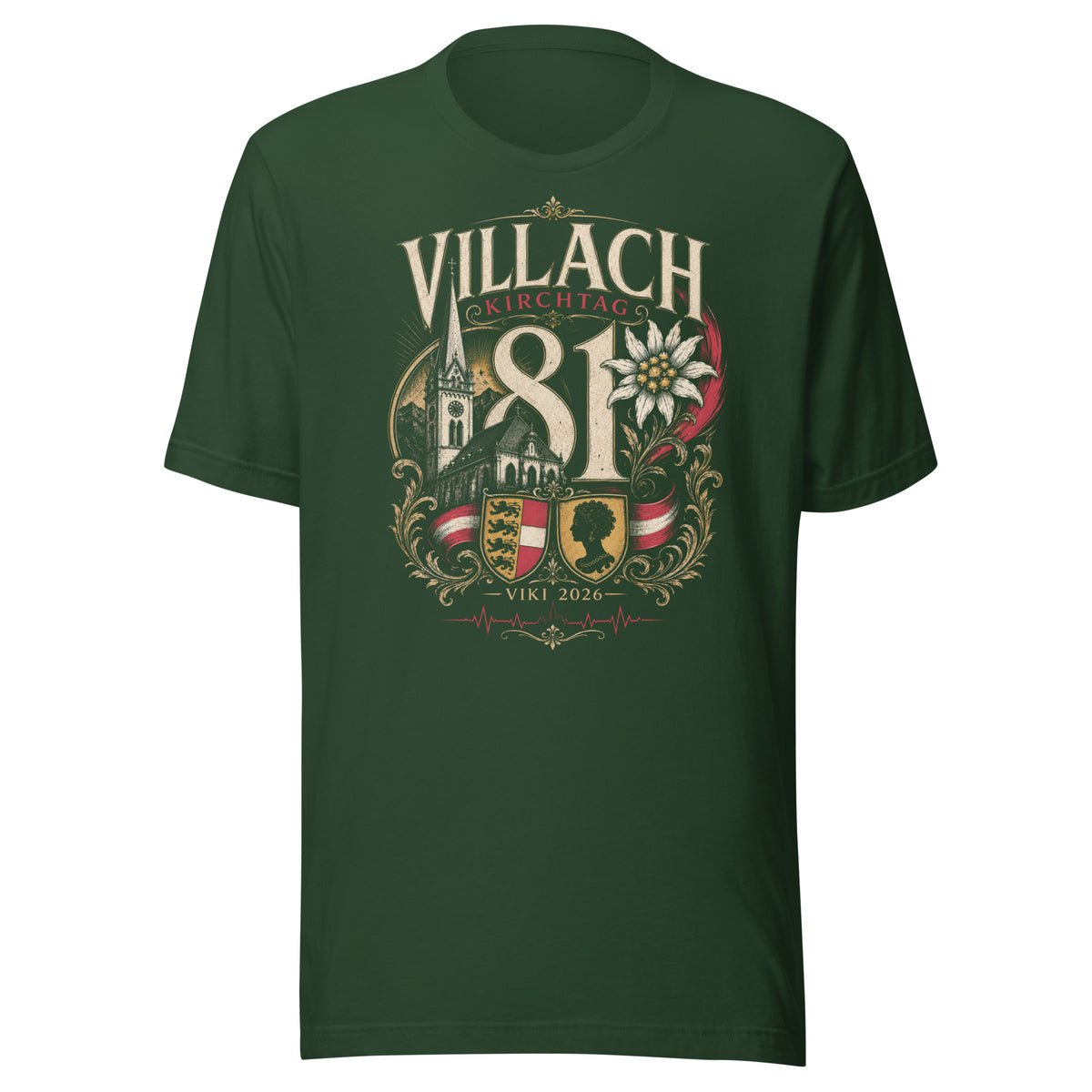 81. Villacher Kirchtag VIKI 2026 – Limited Edition – Unisex T-Shirt – Vorderansicht
