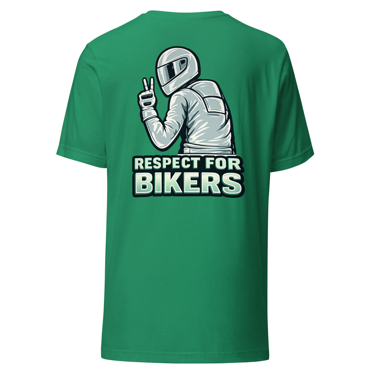 Respect for Bikers – Unisex T-Shirt (Backprint) – Rückansicht