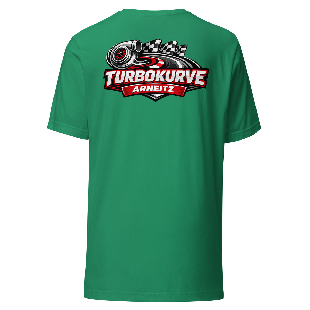 Turbokurve Arneitz – Backprint Unisex T-Shirt – Rückansicht