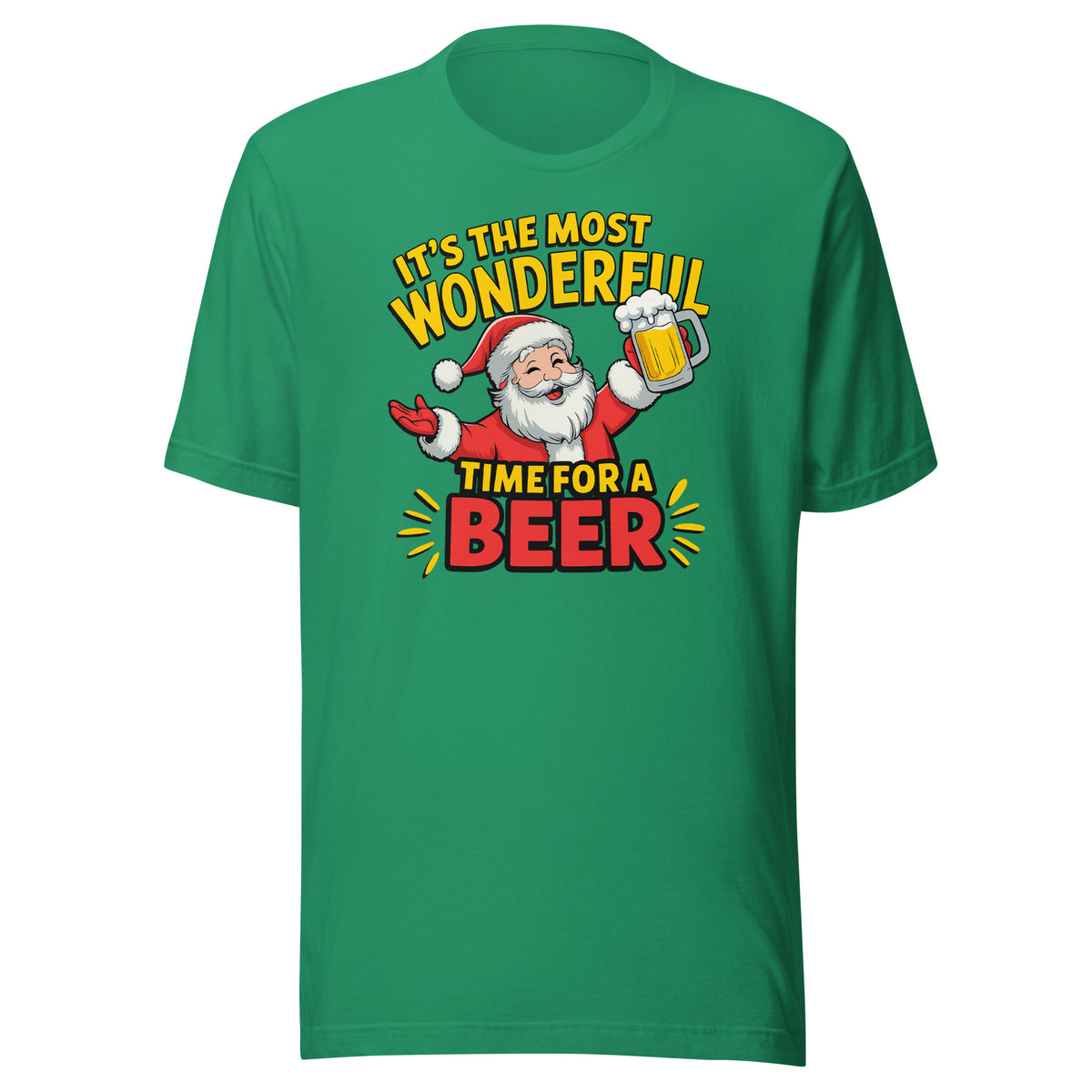 It’s the Most Wonderful Time for a Beer – Unisex T-Shirt – Vorderansicht