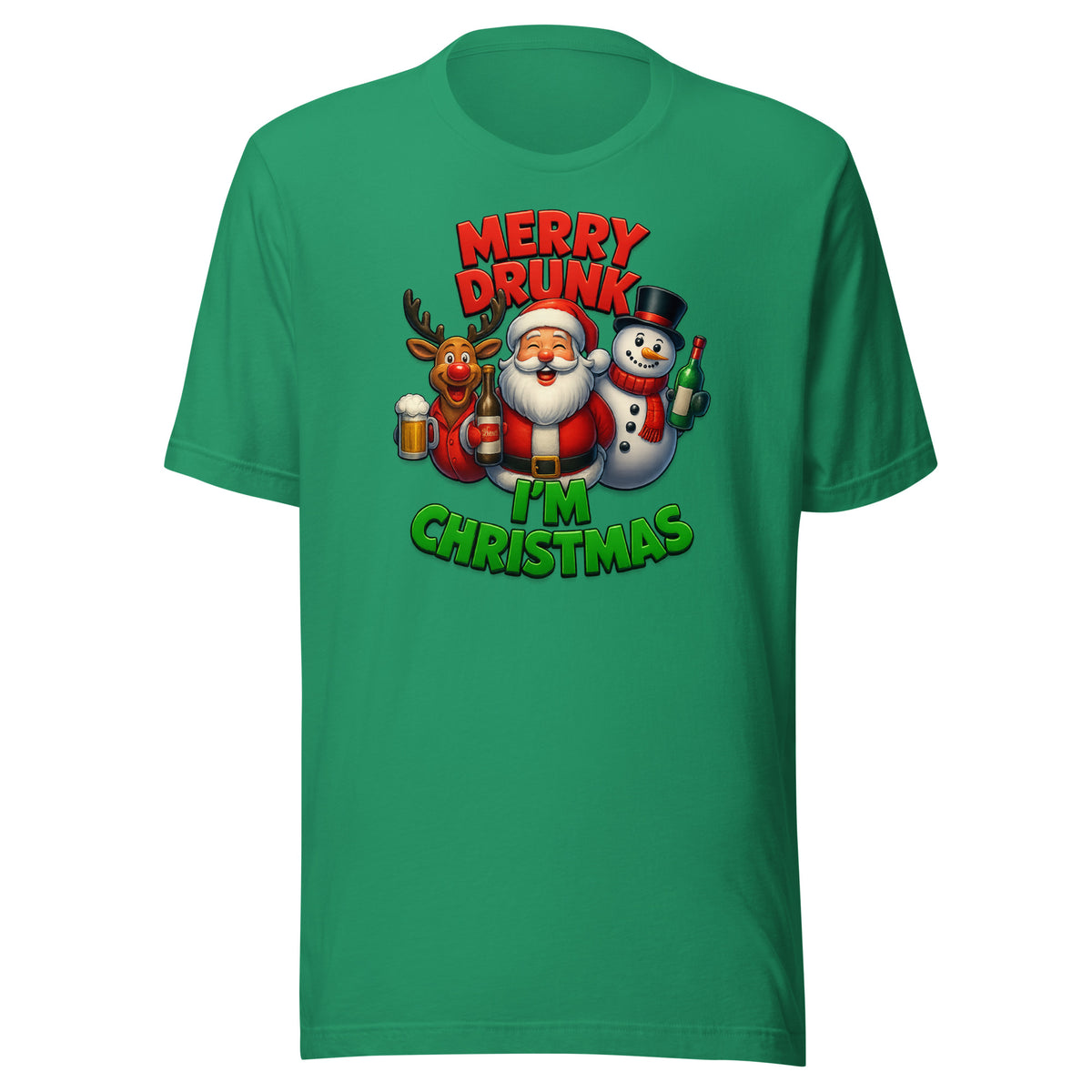 Merry Drunk I’m Christmas – Unisex T-Shirt – Vorderansicht