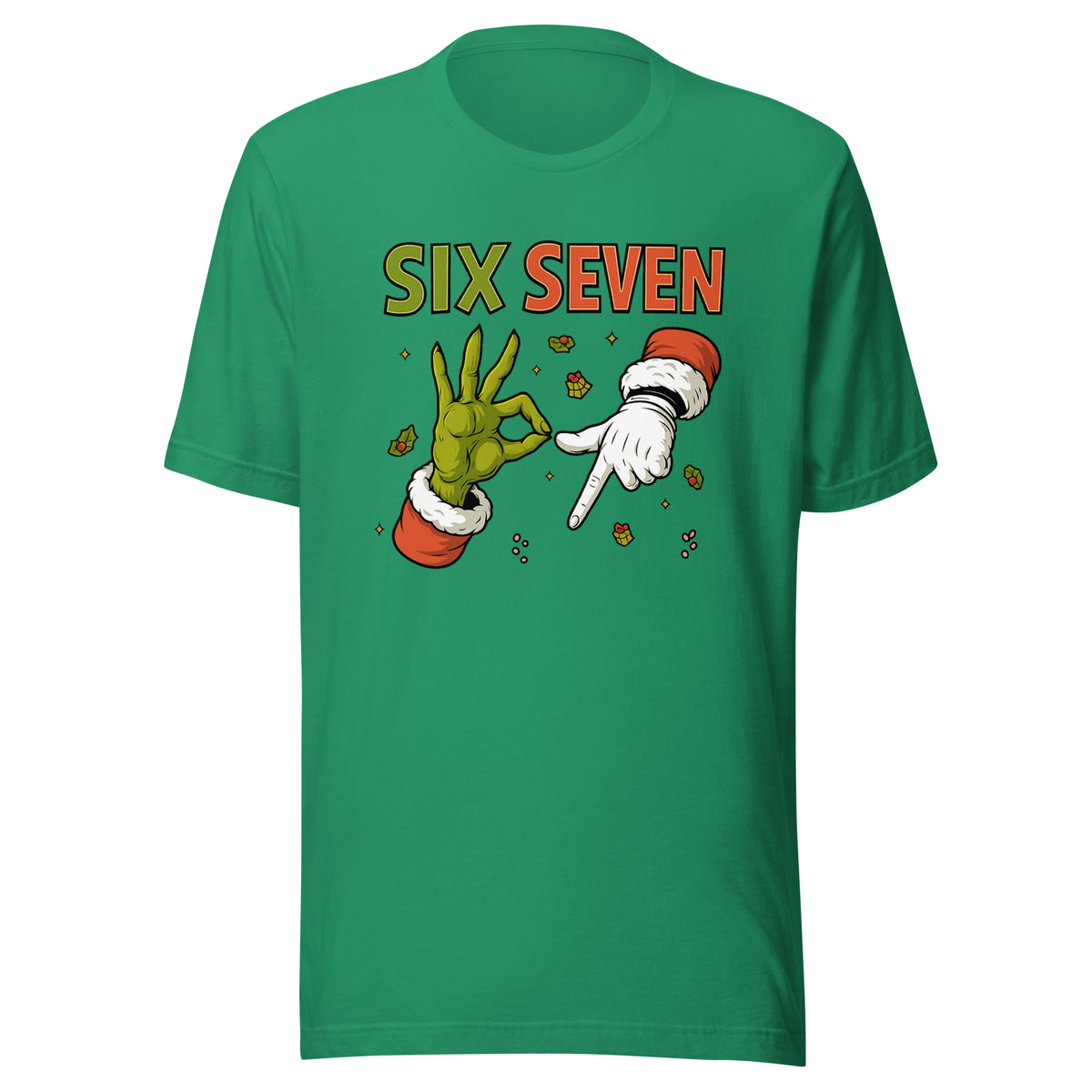 Six Seven – Christmas Meme Edition – Unisex T-Shirt – Vorderansicht