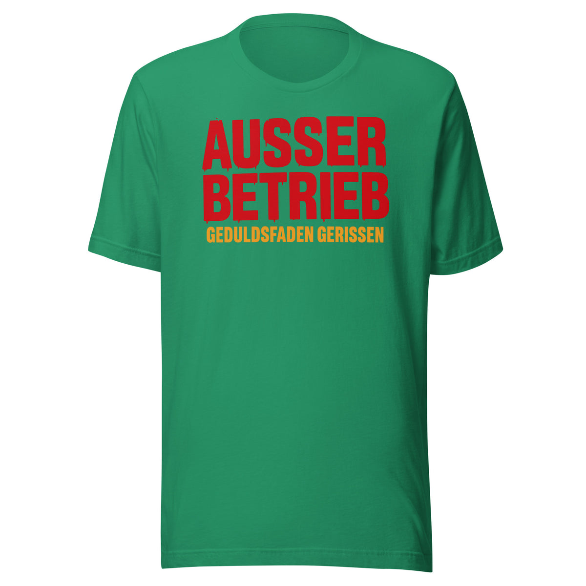Außer Betrieb – Geduldsfaden gerissen Unisex T-Shirt – Vorderansicht
