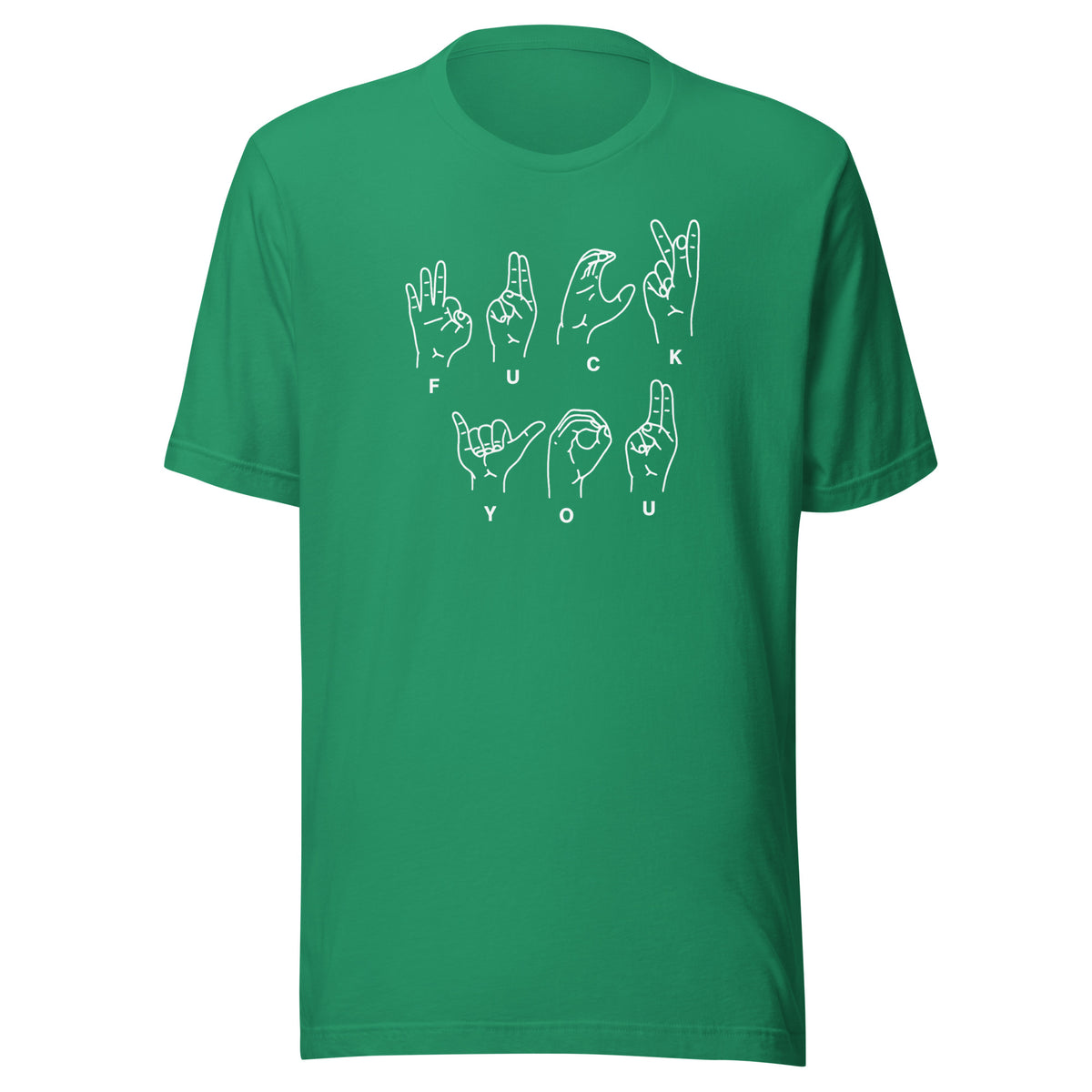 Fuck You Handsign Unisex T-Shirt – Vorderansicht