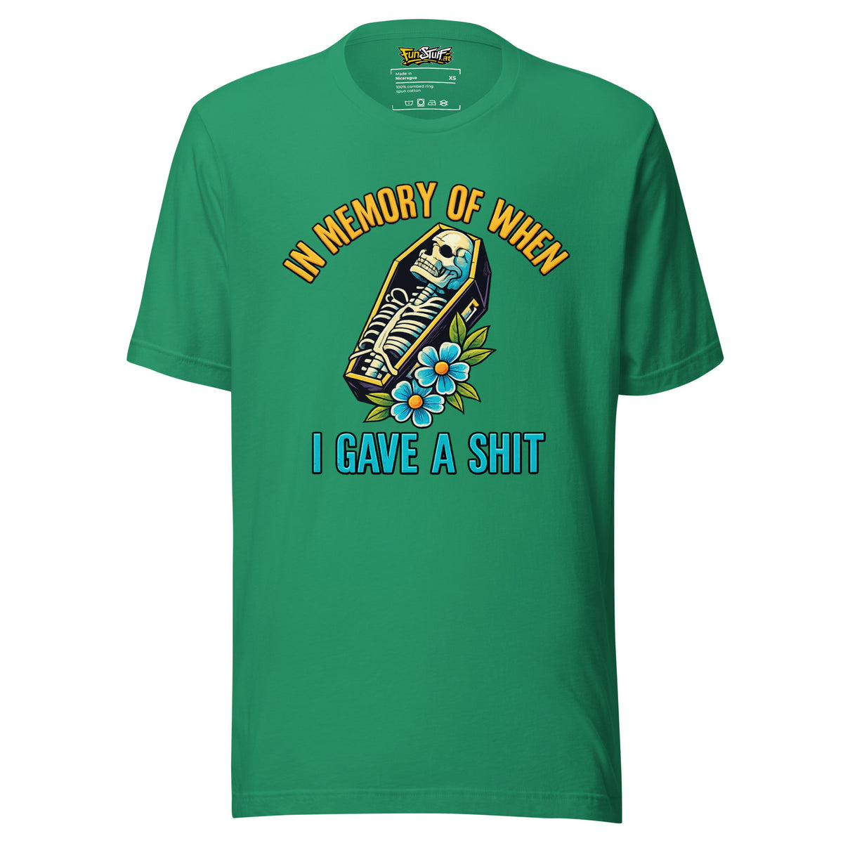 In Memory of When I Gave a Shit – Unisex T-Shirt – Vorderansicht