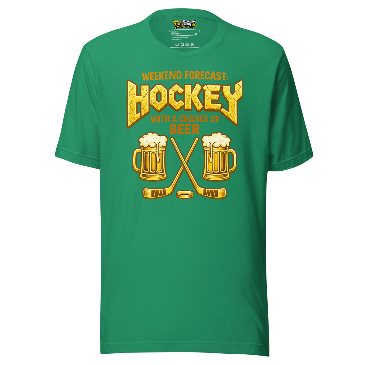 Weekend Forecast: Hockey with a Chance of Beer – Unisex T-Shirt – Vorderansicht