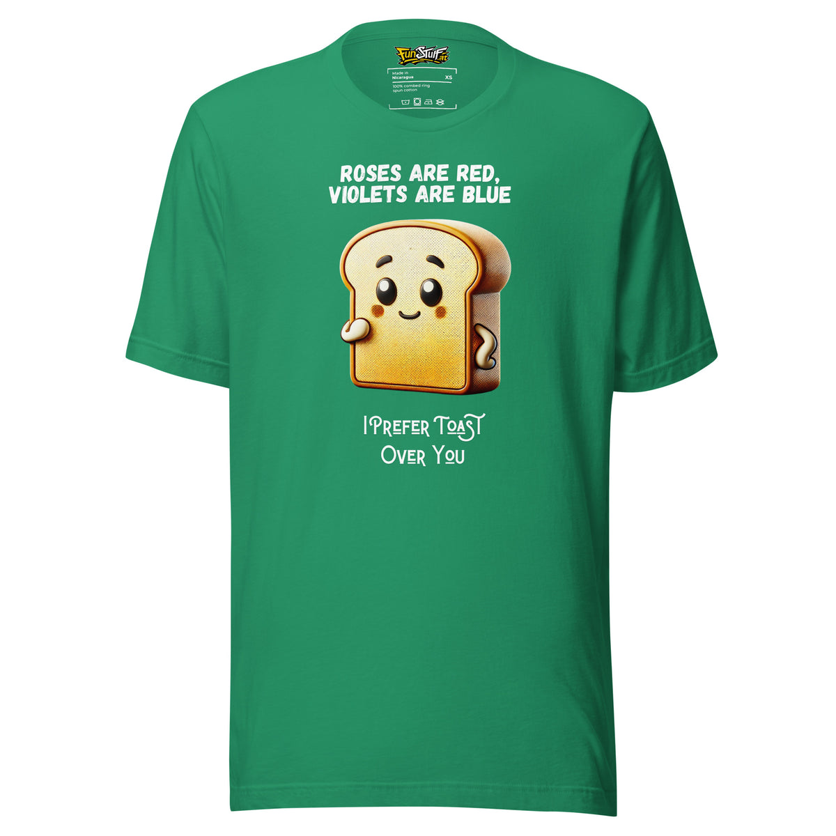 Roses Are Red – I Prefer Toast Over You – Unisex T-Shirt – Vorderansicht