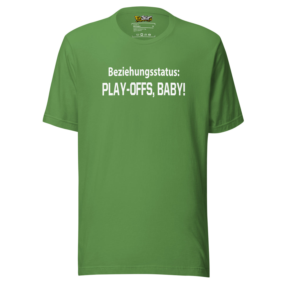 Beziehungsstatus: Play-Offs, Baby! – Unisex T-Shirt – grün, Vorderansicht
