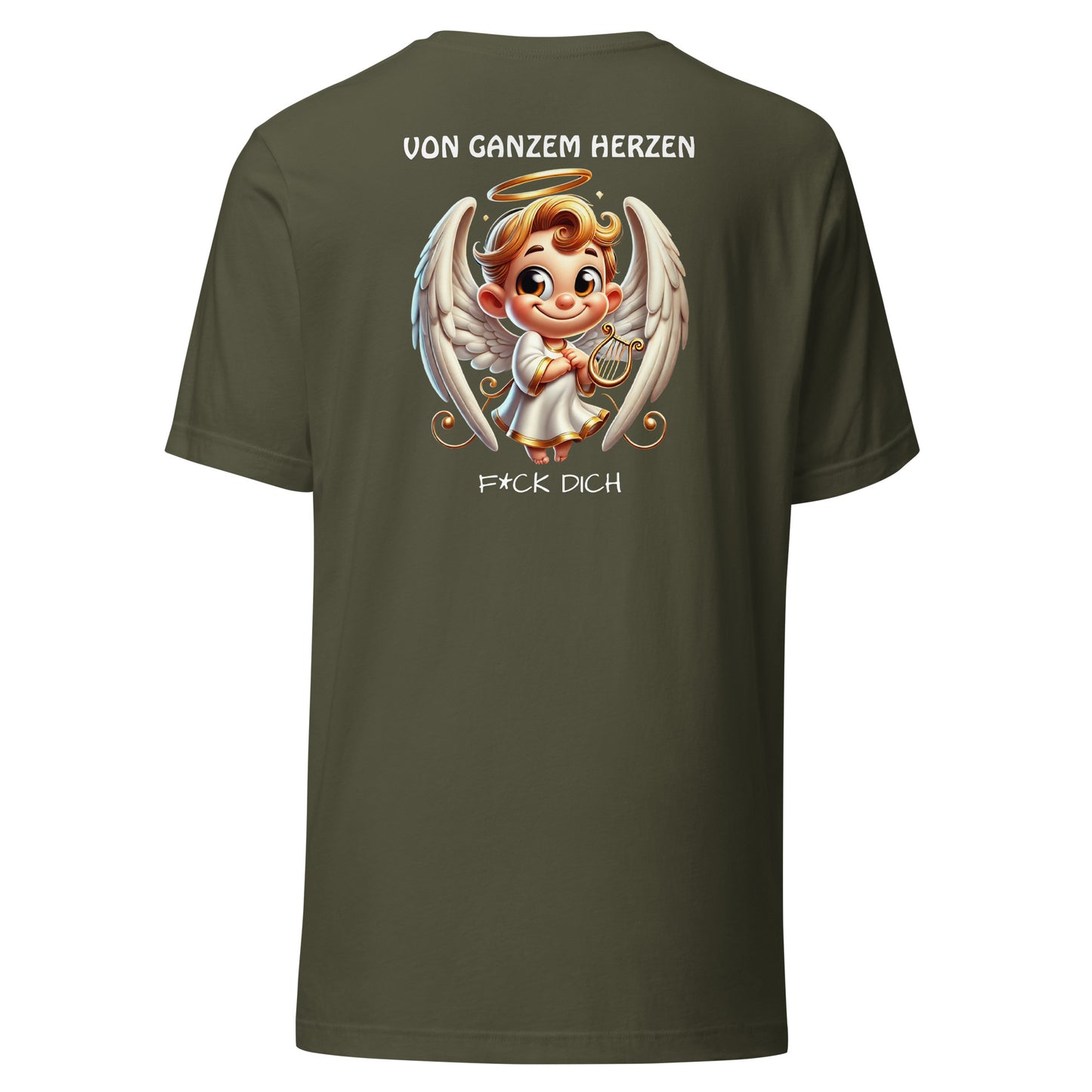 Von ganzem Herzen – F*ck Dich (Angel Edition) – Unisex Shirt Backprint