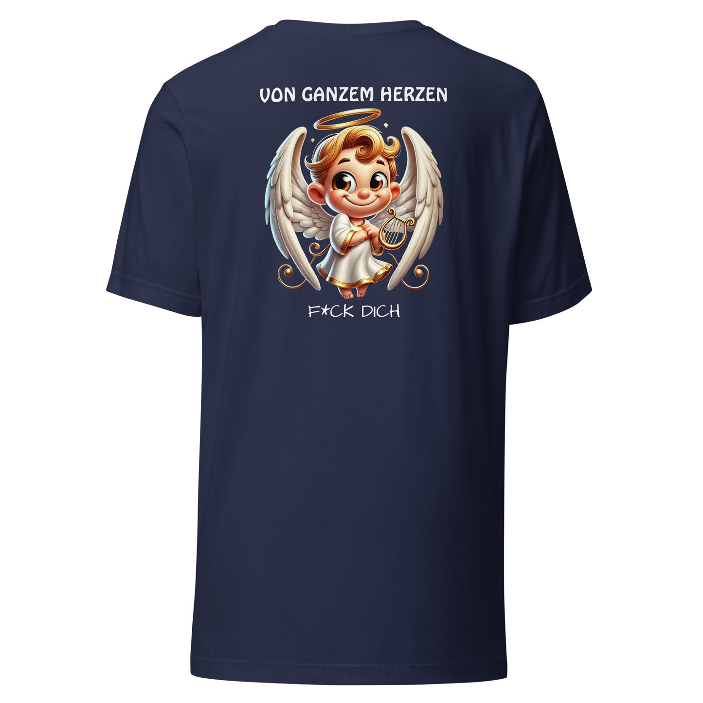 Von ganzem Herzen – F*ck Dich (Angel Edition) – Unisex Shirt Backprint