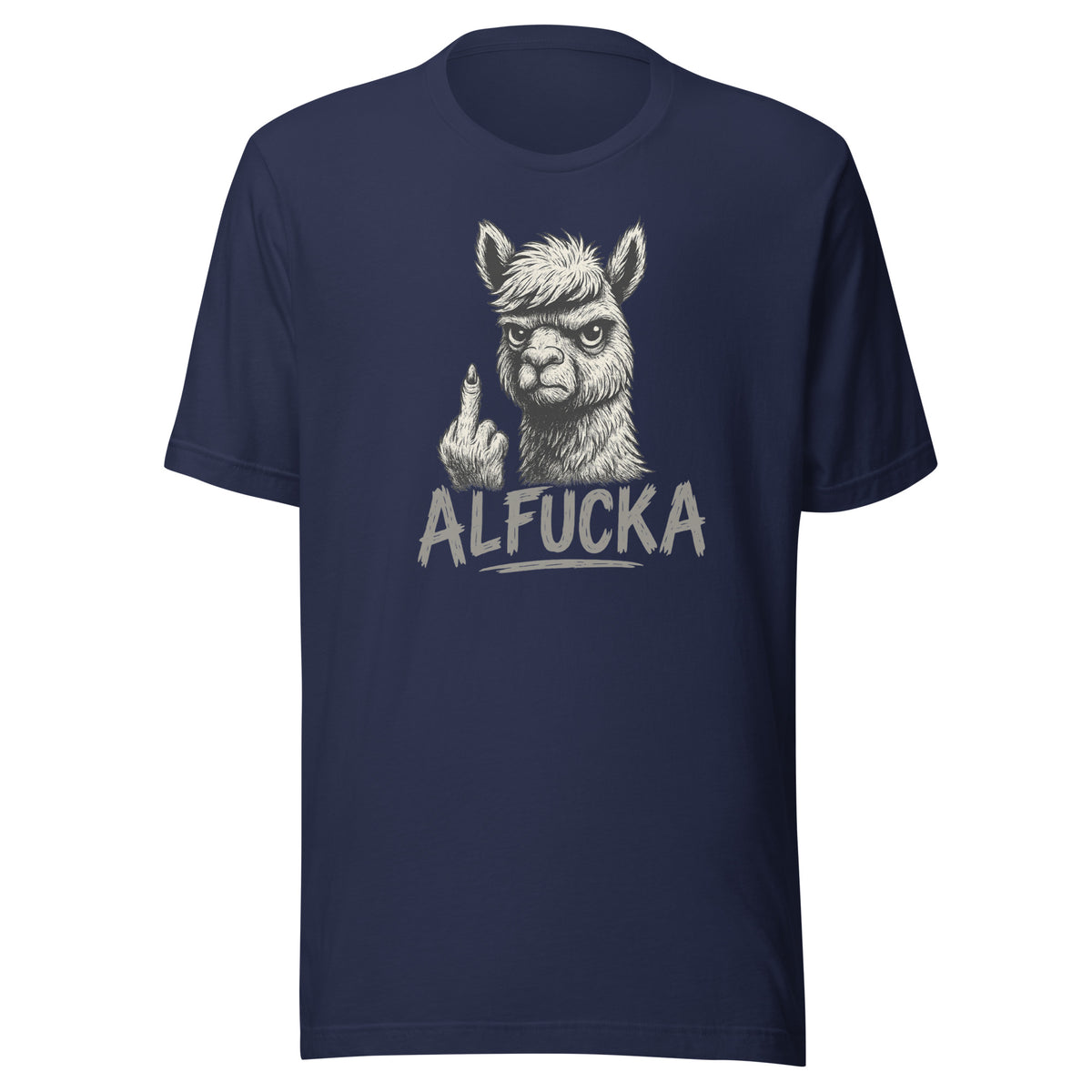 Alfucka – Unisex T-Shirt – navyblau, Vorderansicht