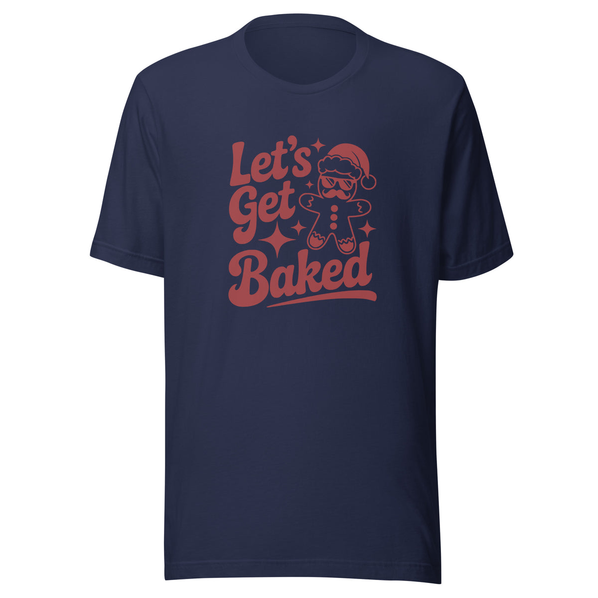 Let’s Get Baked – Unisex T-Shirt – navyblau, Vorderansicht