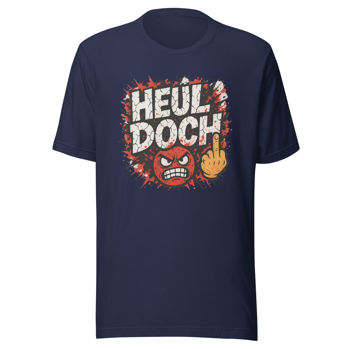 Heul doch – Unisex T-Shirt – navyblau, Vorderansicht