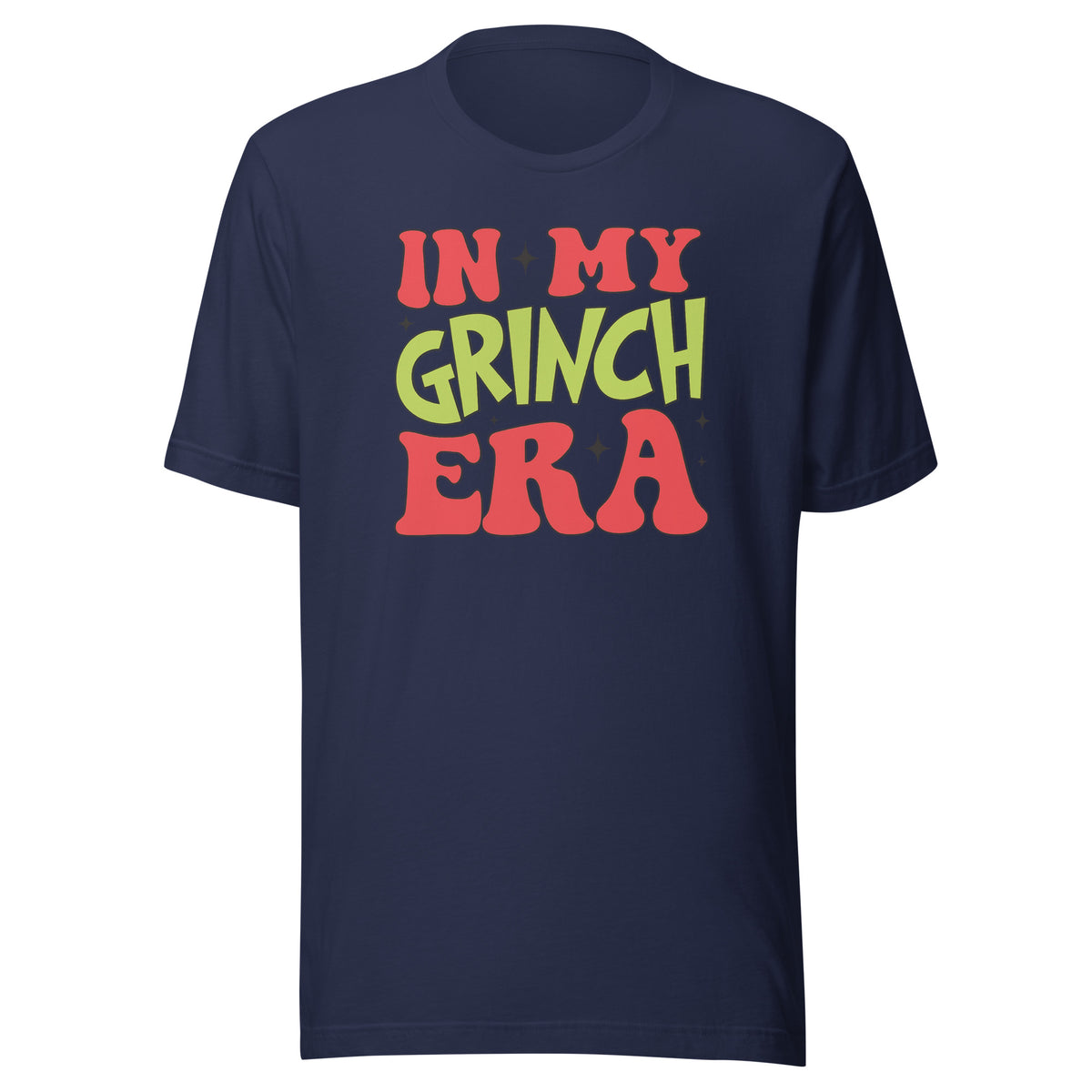 In My Grinch Era – Lustiges Weihnachtsshirt – navyblau, Vorderansicht