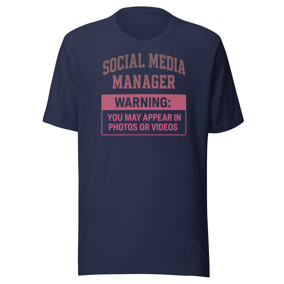 Social Media Manager - Unisex T-Shirt – navyblau, Vorderansicht