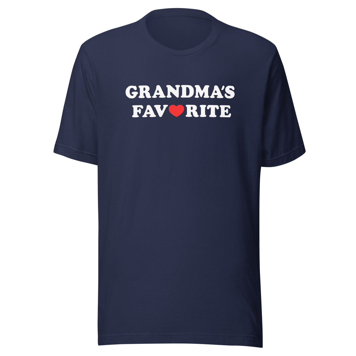 Grandma’s Favorite Unisex T-Shirt – navyblau, Vorderansicht