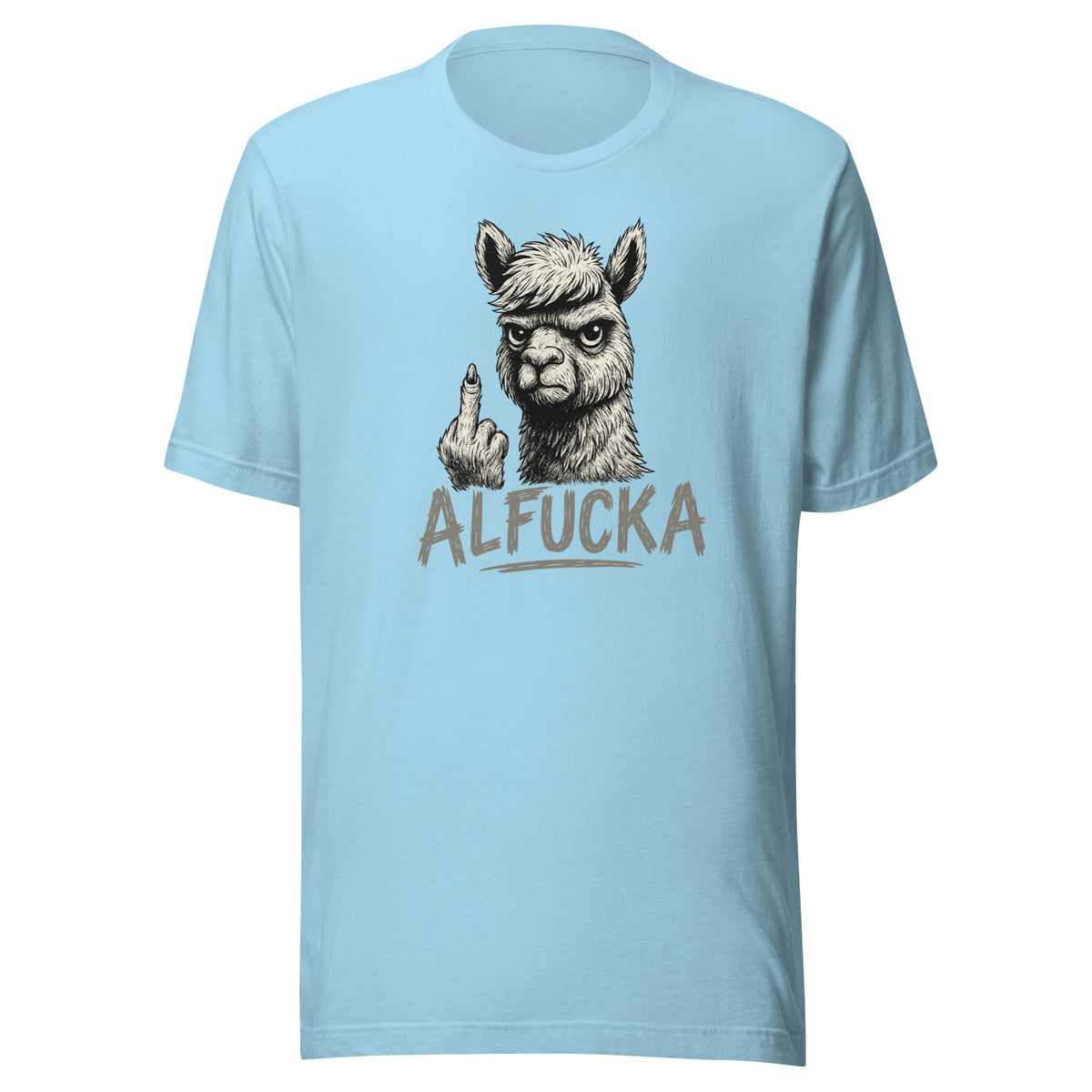 Alfucka – Unisex T-Shirt – blau, Vorderansicht