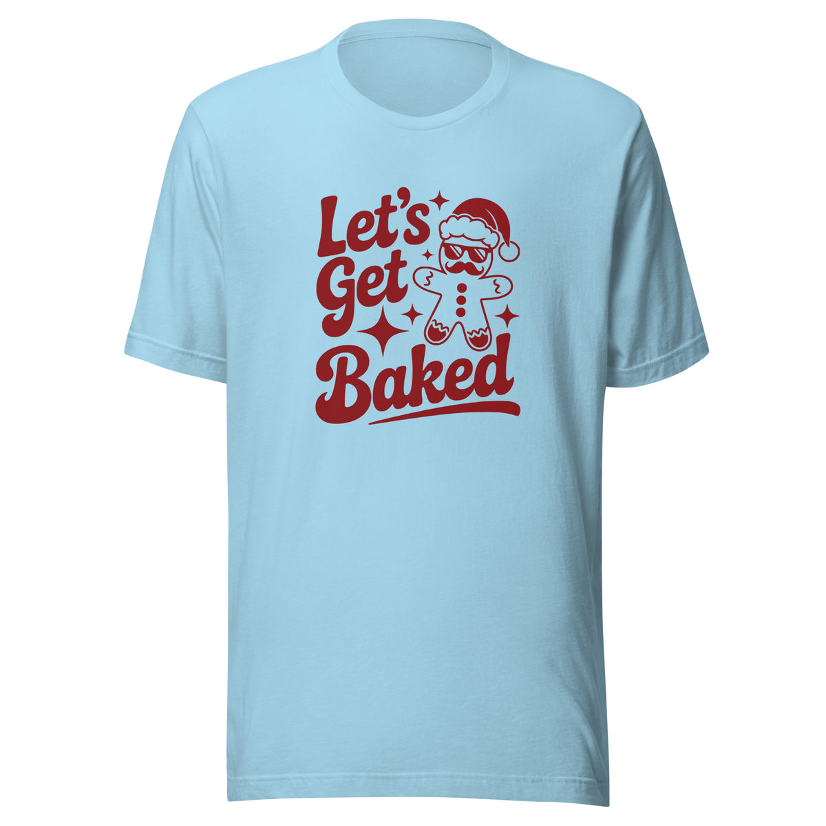 Let’s Get Baked – Unisex T-Shirt – blau, Vorderansicht