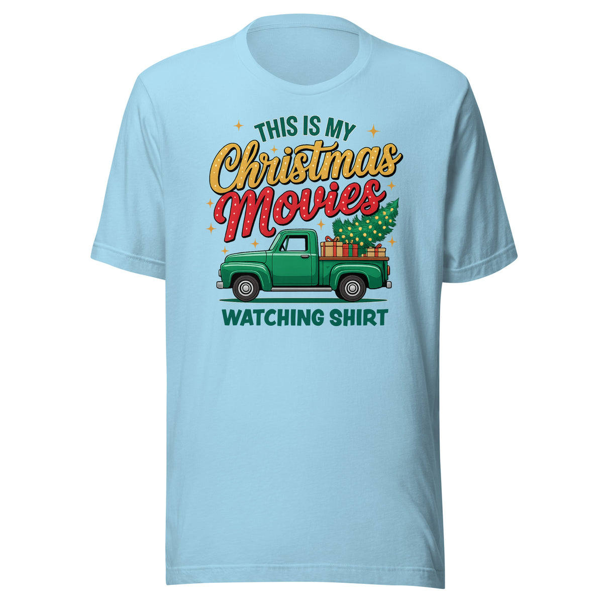 This Is My Christmas Movies Watching Shirt – Unisex T-Shirt – blau, Vorderansicht