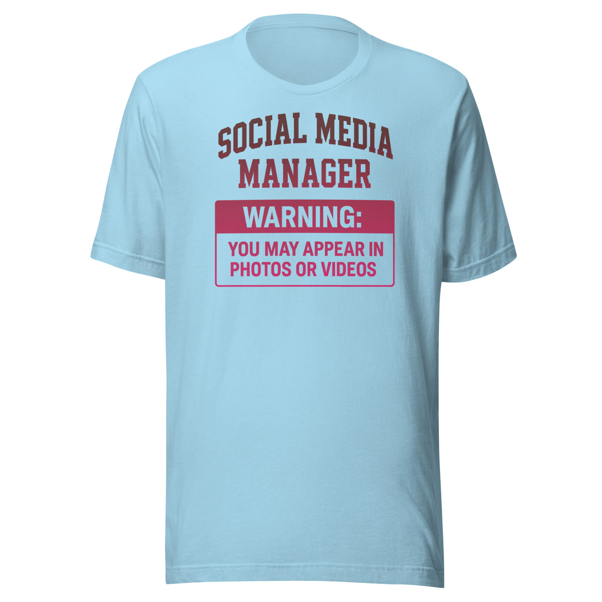 Social Media Manager - Unisex T-Shirt – blau, Vorderansicht