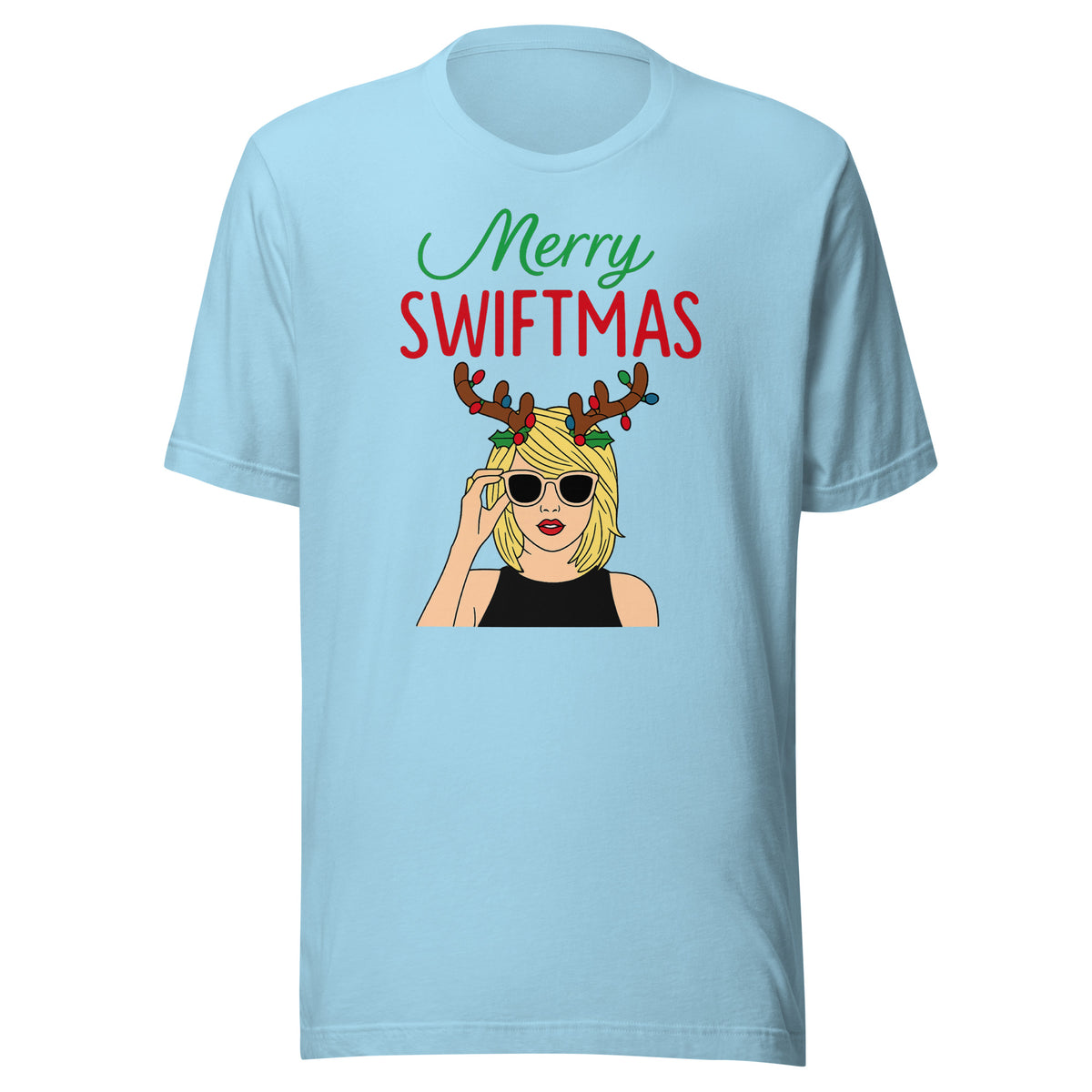 Merry Swiftmas Unisex T-Shirt – blau, Vorderansicht