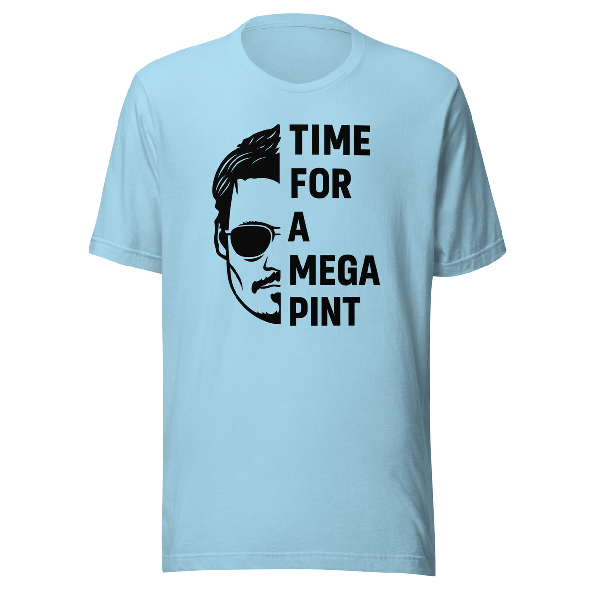 Time for a Mega Pint Unisex T-Shirt – blau, Vorderansicht