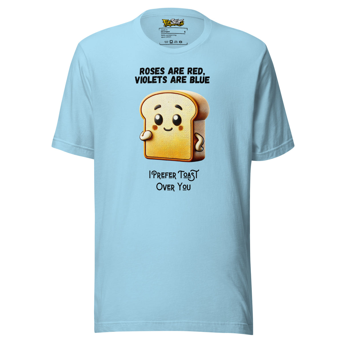 Roses Are Red – I Prefer Toast Over You – Unisex T-Shirt – blau, Vorderansicht