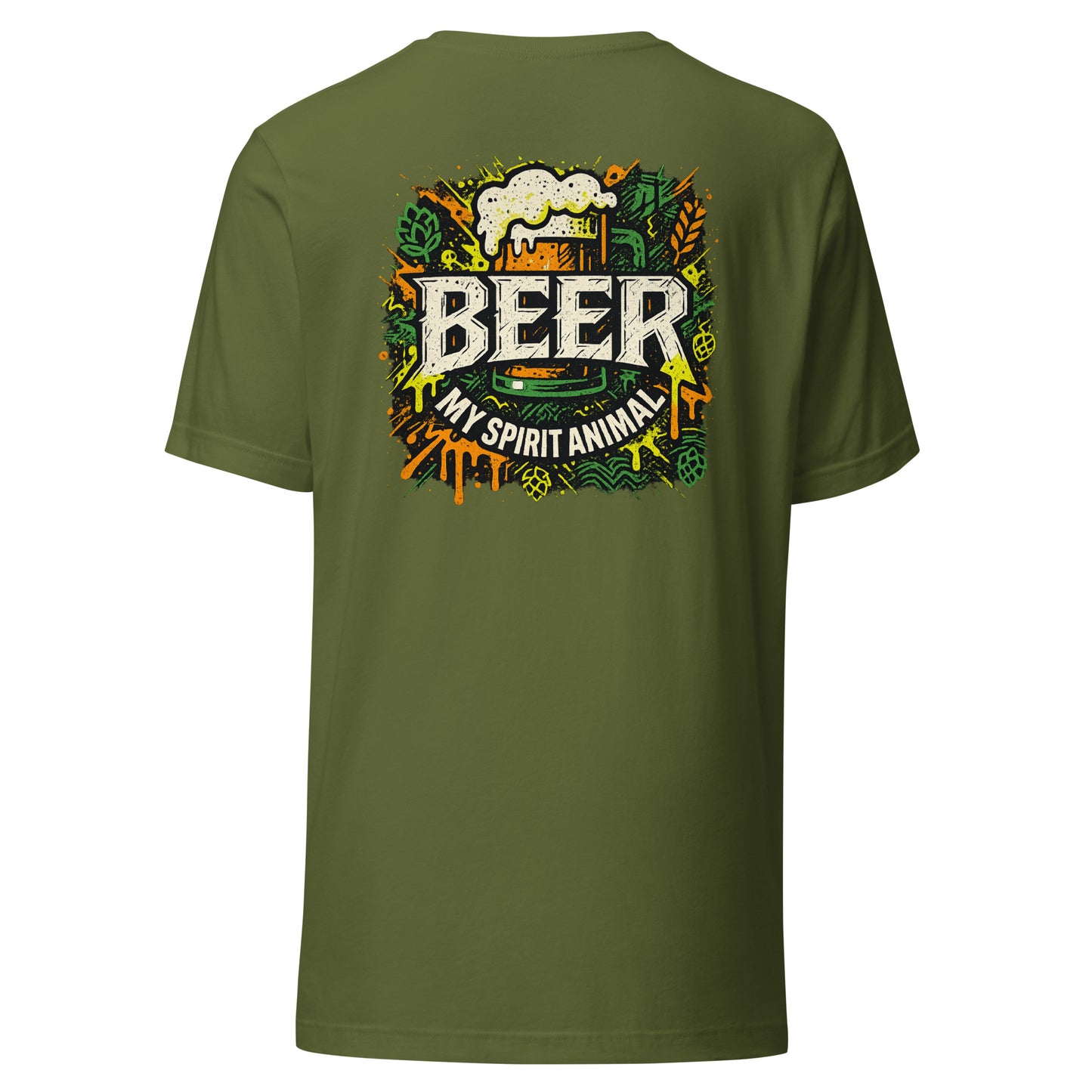 Beer My Spirit Animal – T-Shirt Backprint