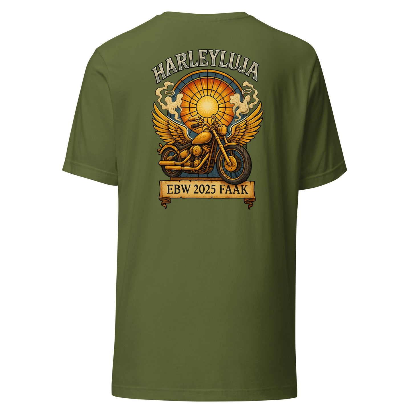 Harleyluja – Faakersee Edition 2025 – Unisex T-Shirt (Backprint)