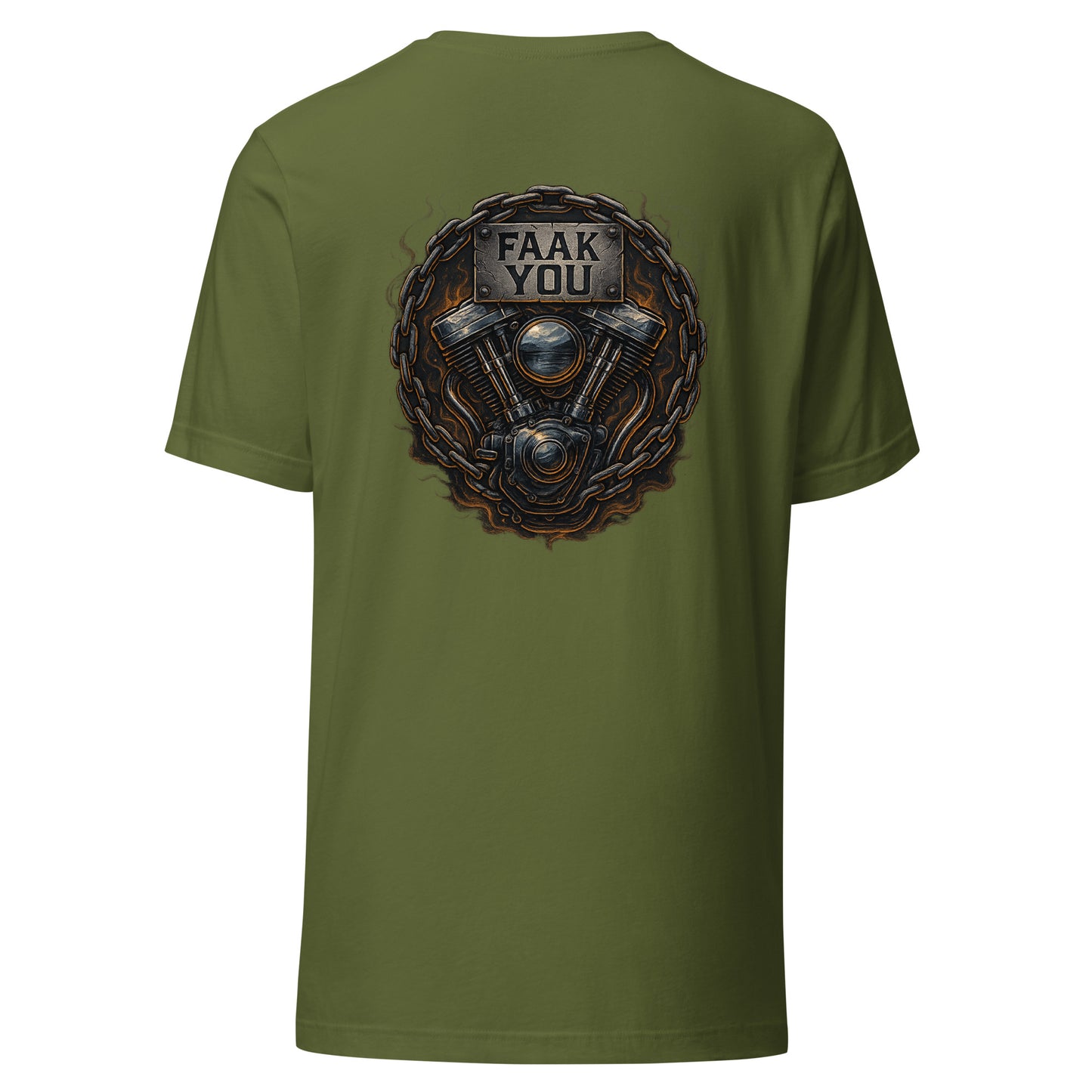 FAAK YOU – V-Twin Statement Backprint – Unisex T-Shirt