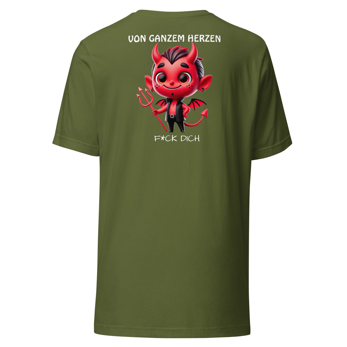 Von ganzem Herzen – F*ck Dich (Devil Edition) – Unisex Shirt Backprint