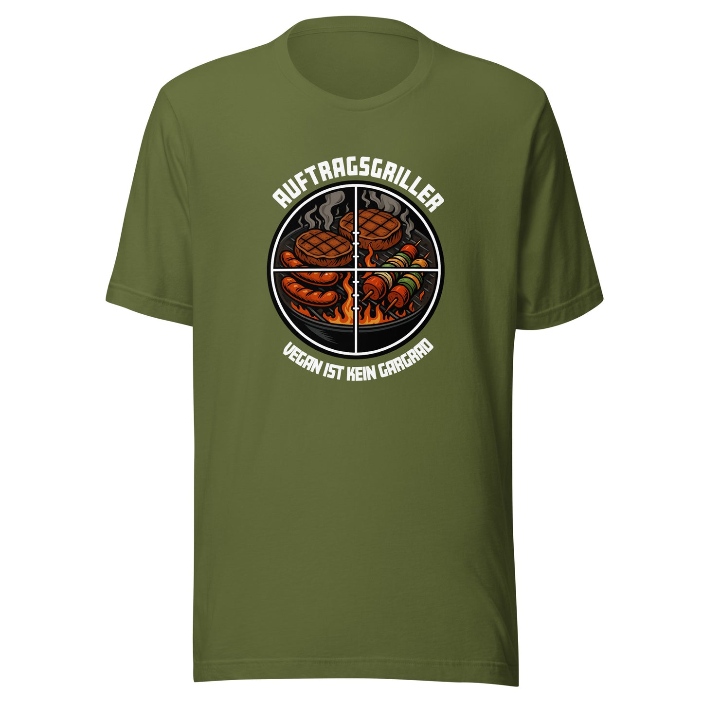 Contract Griller – Vegan is not a degree of doneness | Grill shirt with a sideswipe