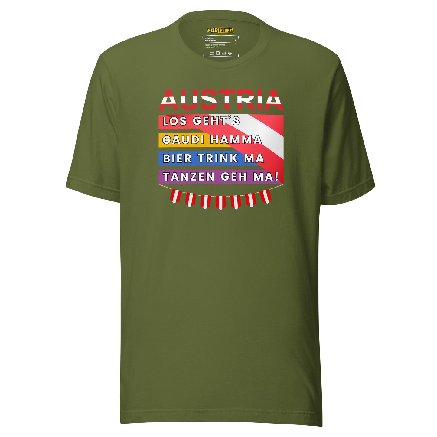Austria – Gaudi, Bier & Tanzen (ohne Regenbogen) – Unisex T-Shirt