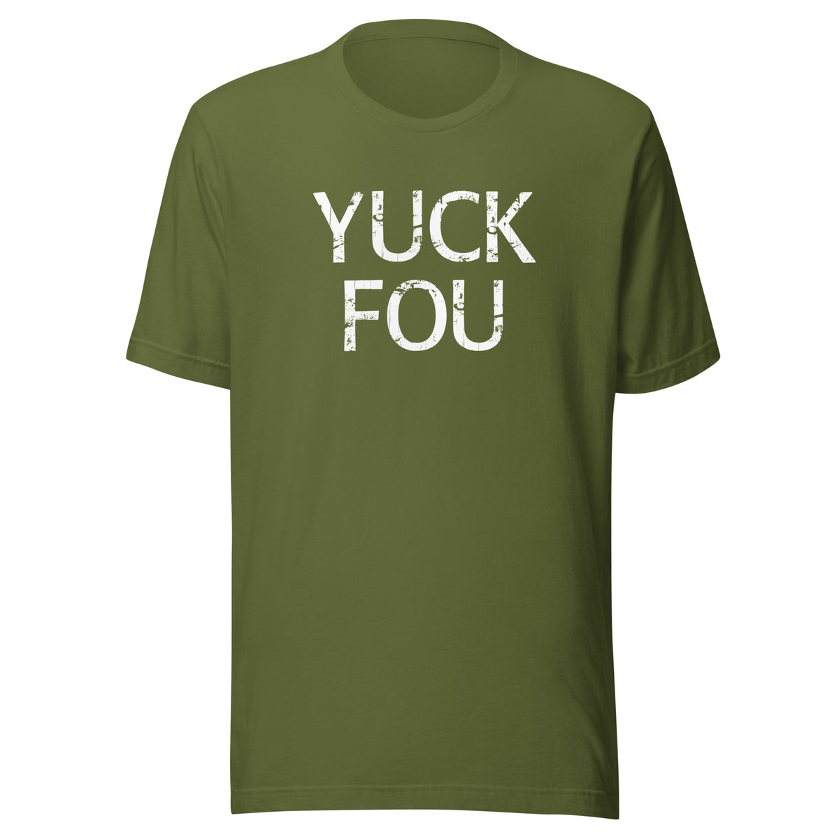 Yuck Fou – Unisex T-Shirt – olivgrün, Vorderansicht