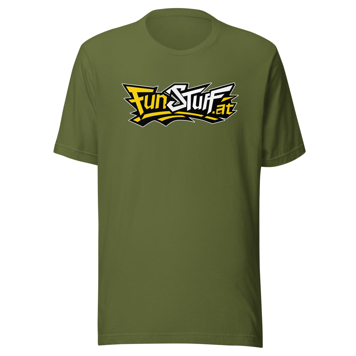 FunStuff Logo – T-Shirt Unisex – olivgrün, Vorderansicht