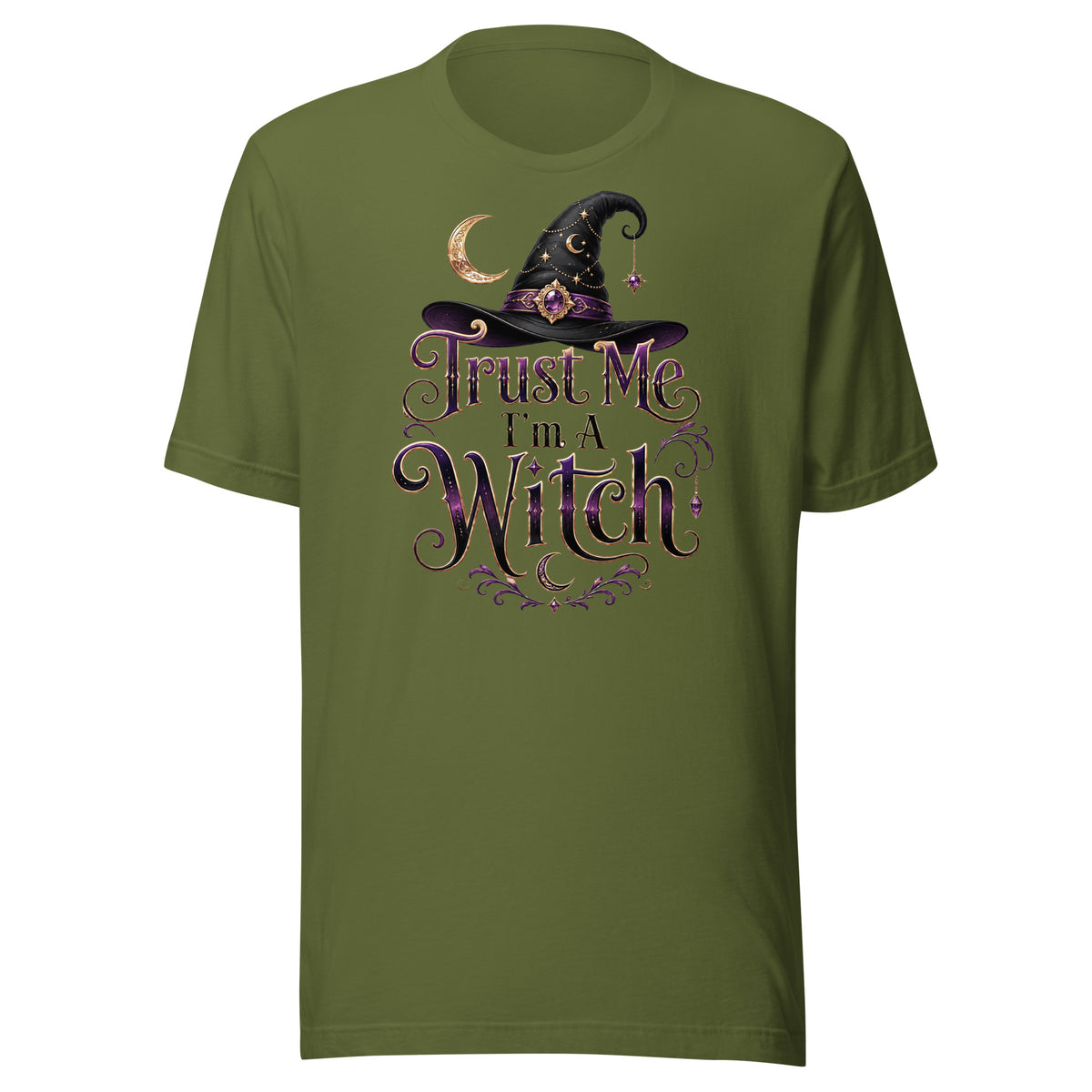 Trust Me, I'm A Witch – Unisex T-Shirt – olivgrün, Vorderansicht