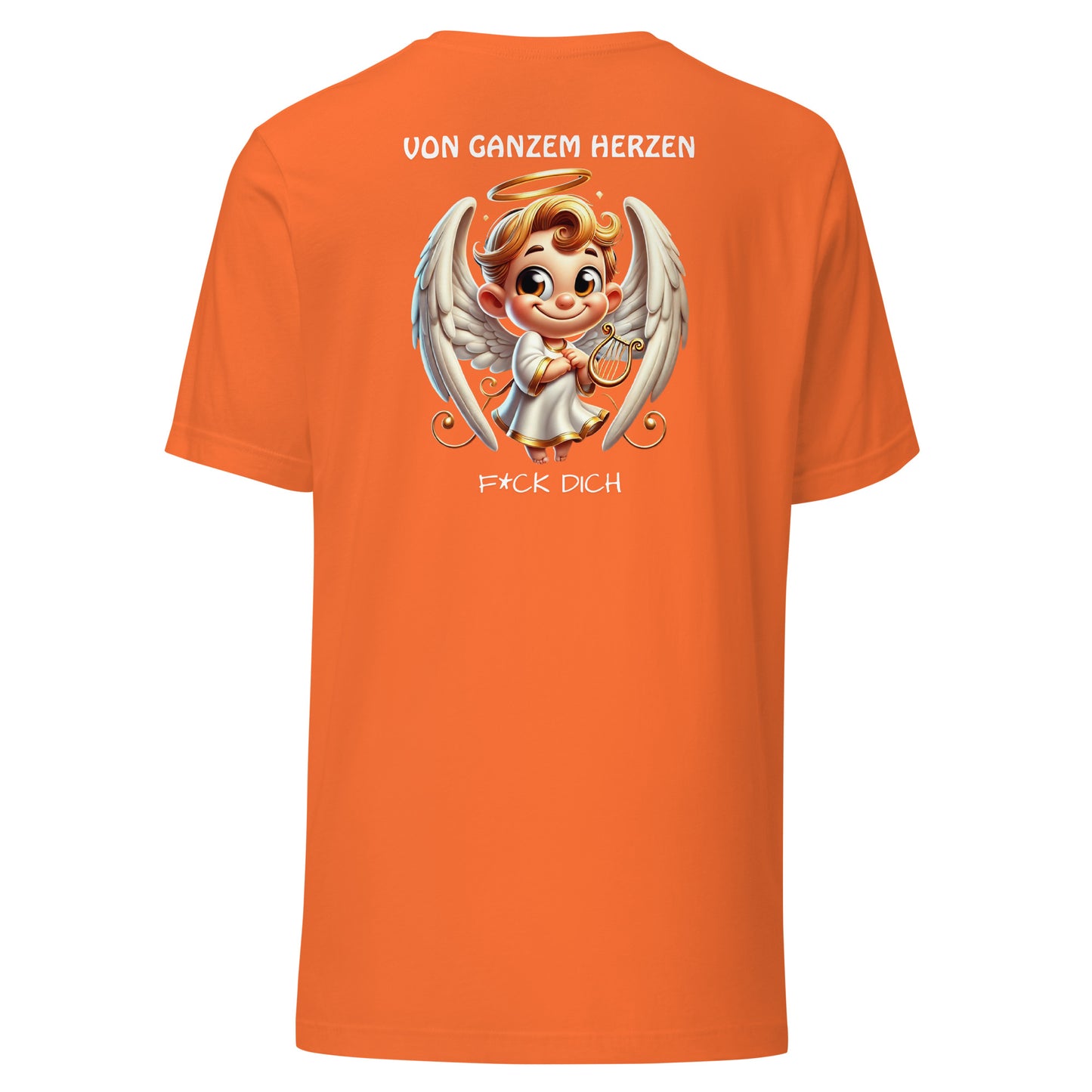Von ganzem Herzen – F*ck Dich (Angel Edition) – Unisex Shirt Backprint