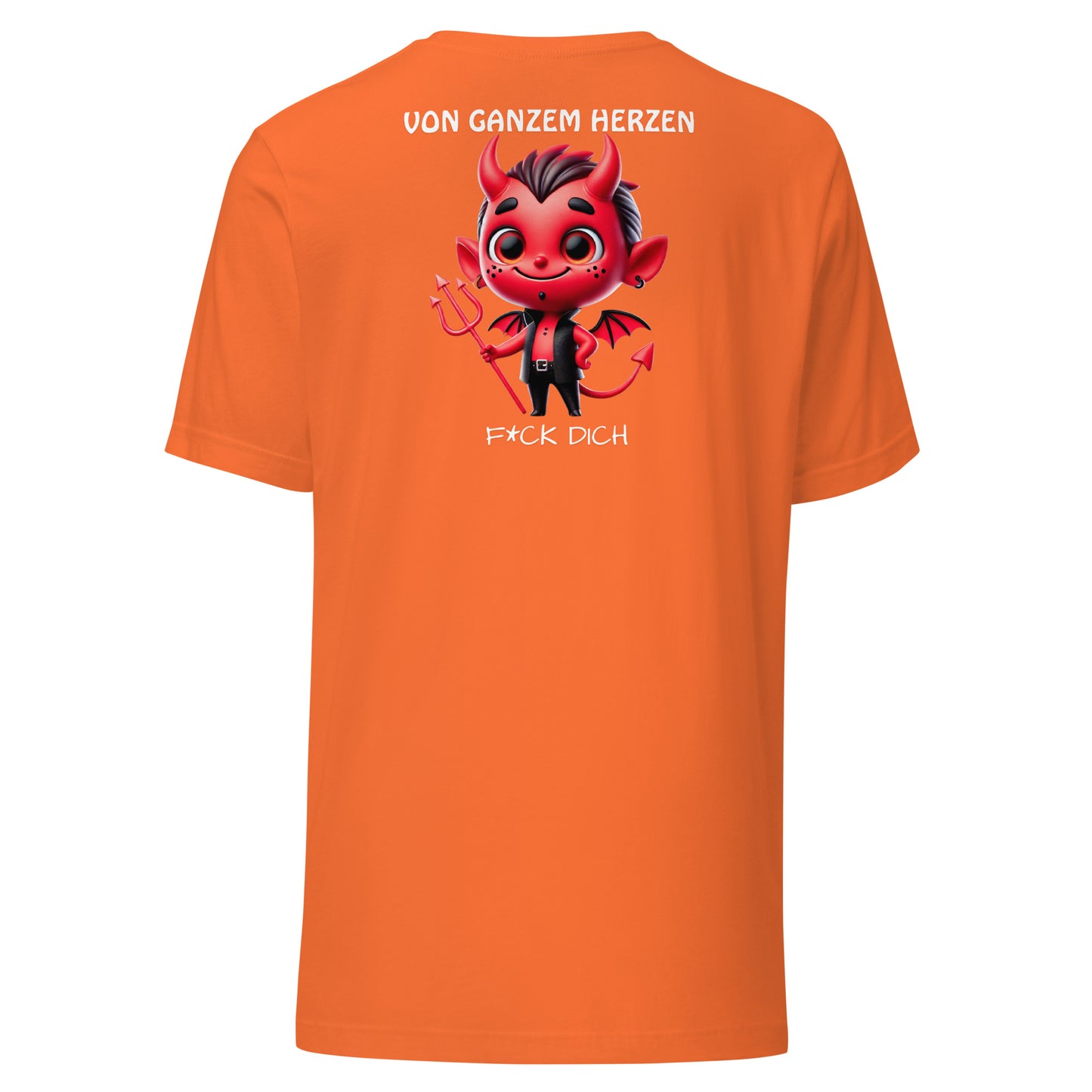 Von ganzem Herzen – F*ck Dich (Devil Edition) – Unisex Shirt Backprint