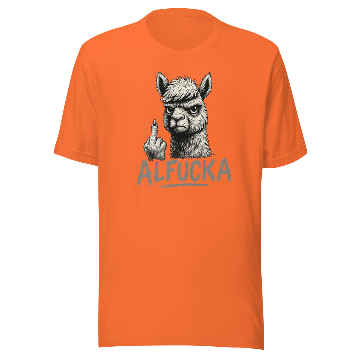 Alfucka – Unisex T-Shirt – orange, Vorderansicht
