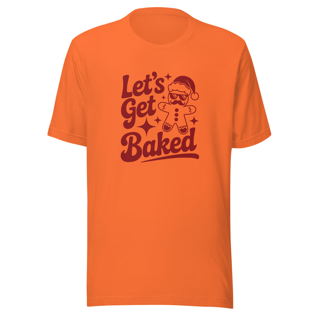 Let’s Get Baked – Unisex T-Shirt – orange, Vorderansicht