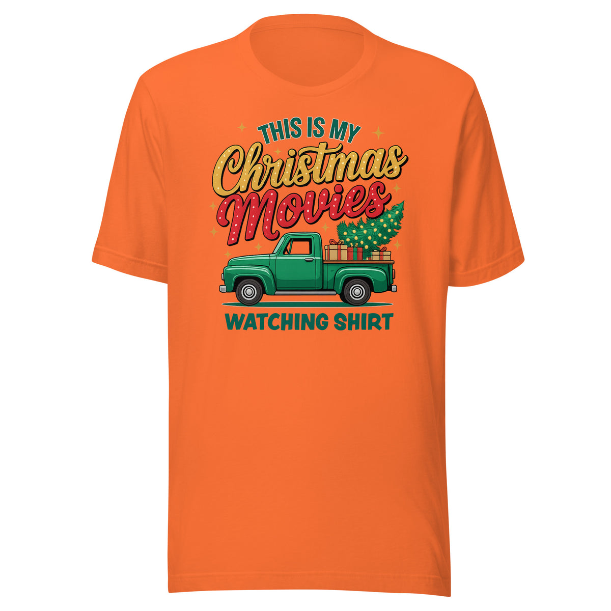 This Is My Christmas Movies Watching Shirt – Unisex T-Shirt – orange, Vorderansicht