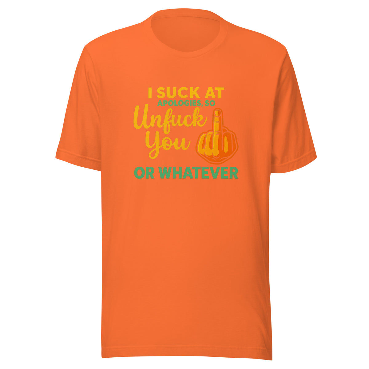 Unfuck You – Unisex T-Shirt – orange, Vorderansicht