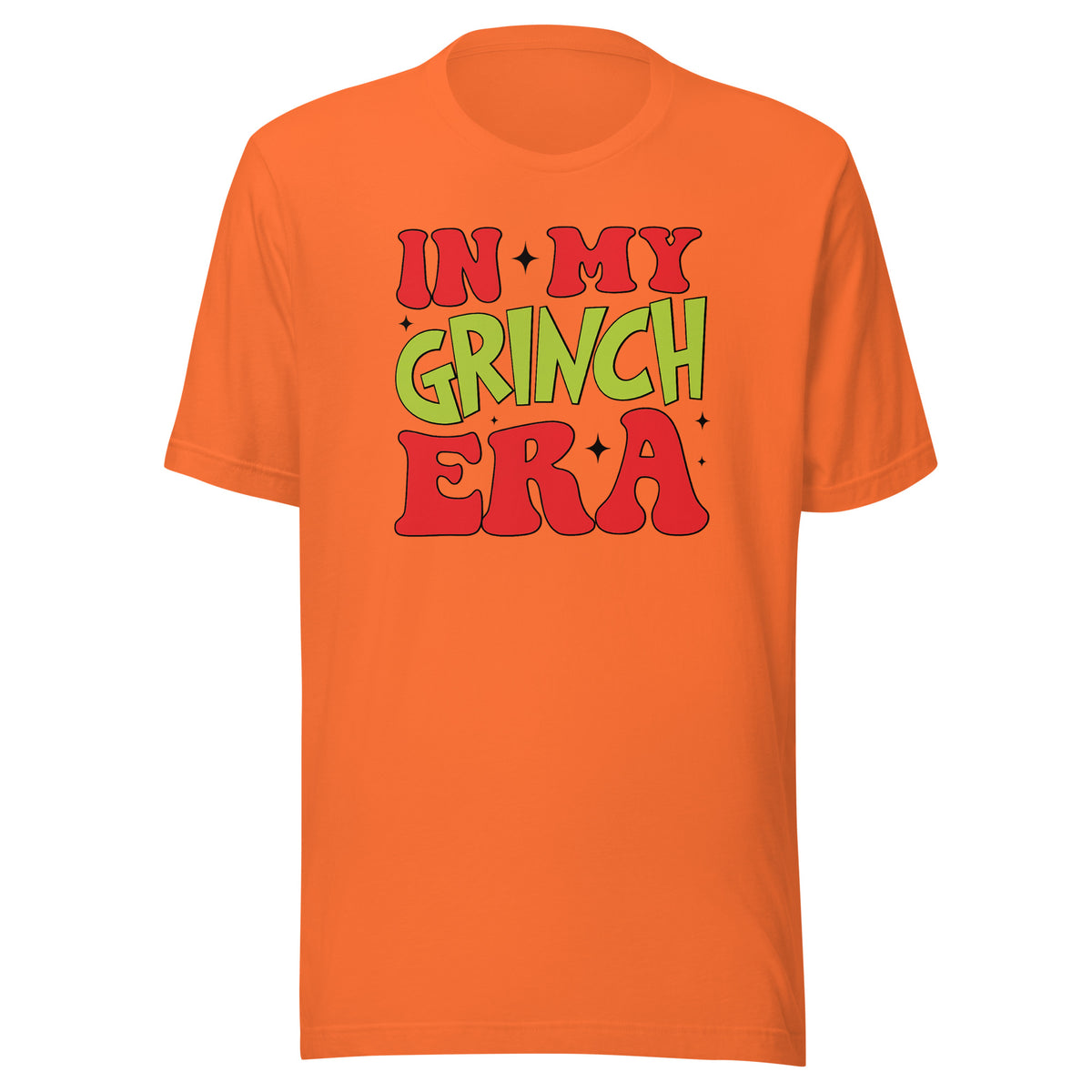 In My Grinch Era – Lustiges Weihnachtsshirt – orange, Vorderansicht