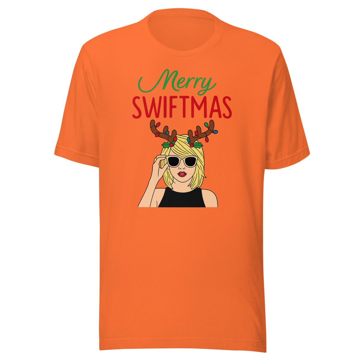 Merry Swiftmas Unisex T-Shirt – orange, Vorderansicht