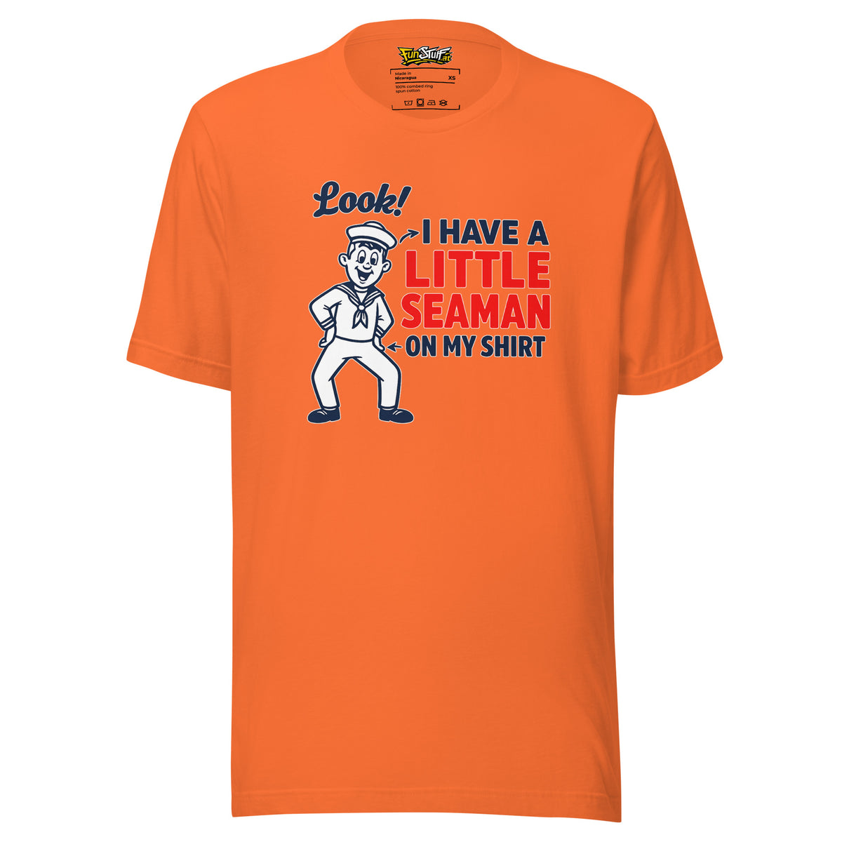 I Have a Little Seaman – Unisex T-Shirt – orange, Vorderansicht