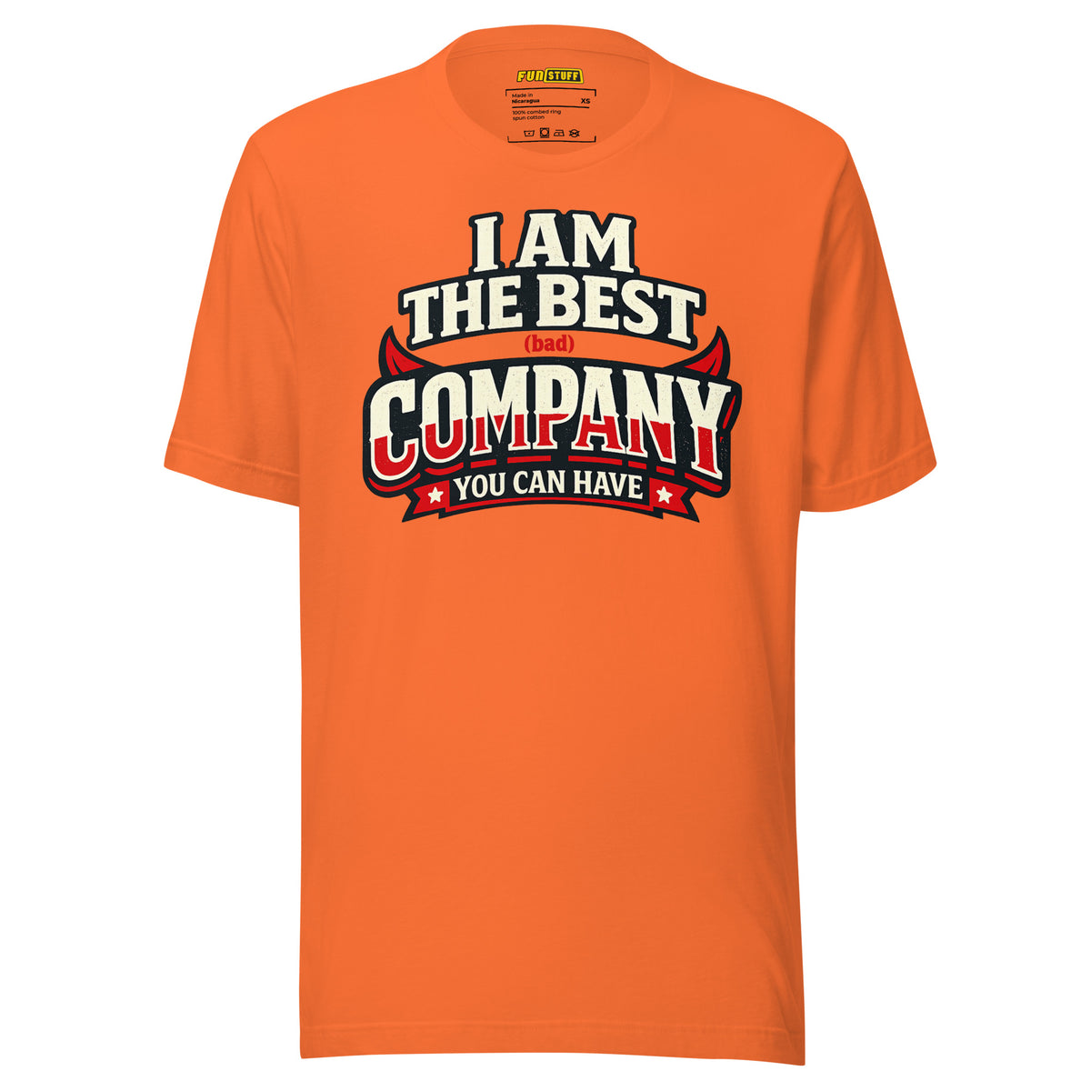 I Am The Best (Bad) Company – Unisex Statement T-Shirt – orange, Vorderansicht