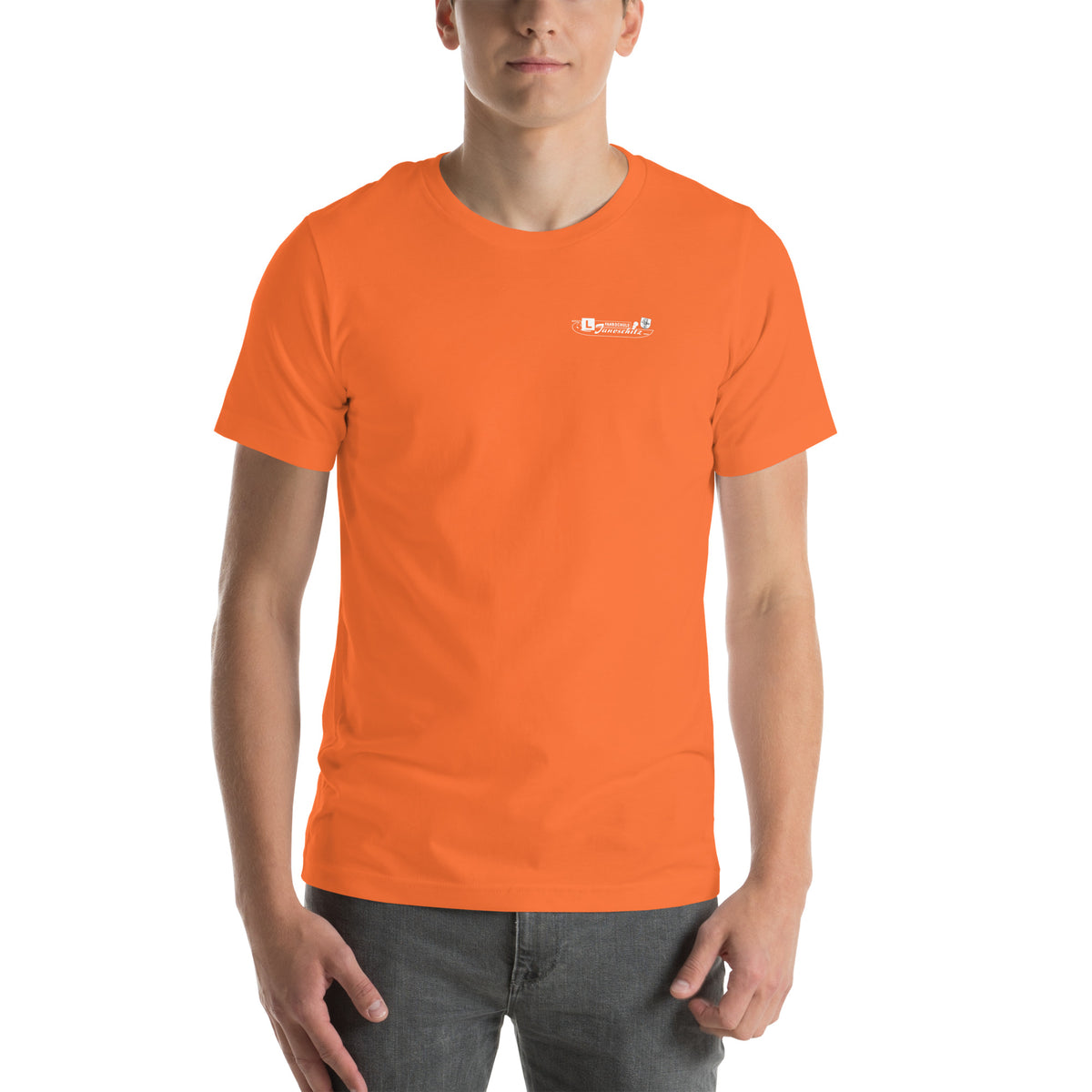 Fahrschule Janeschitz - Unisex-T-Shirt – orange, Vorderansicht