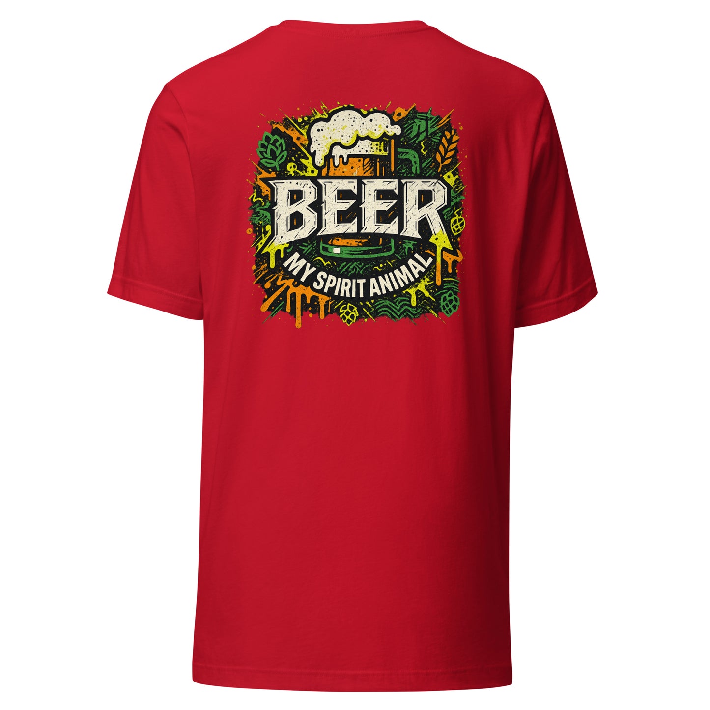 Beer My Spirit Animal – T-Shirt Backprint